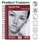 Better Office Products Sketch Paper Pads, 5.5in. x 8.5in. 100 Sheets, Premium Paper, Spiral Bound, Natural White, 4PK 01301 - alternate 6